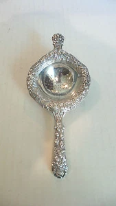 BEAUTIFUL VINTAGE S. KIRK & SON "REPOUSSE" STERLING SILVER TEA STRAINER  - Picture 1 of 8