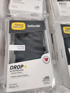 OtterBox Apple iPhone 16 Defender Series Case BLACK includes holster clip BOGO! - Photo 1 sur 2