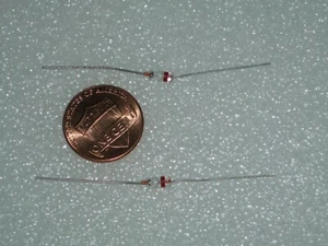 2 x D9D  Germanium  Axial Diode for Crystal Radio  Umax =30V  Imax = 60mA - Picture 1 of 6