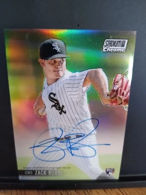 2021 Stadium Club Chrome ZACK BURDI Rookie RC REFRACTOR ON-CARD AUTO - Image 1 of 2