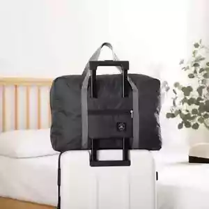 Bolsa de viaje plegable negra Bolsa de transporte de aerolíneas para todas las edades - Imagen 1 de 4