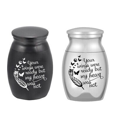 Mini Urn For Ashes Cremation Memorial Keepsake Container Jar Steel • 4.79£