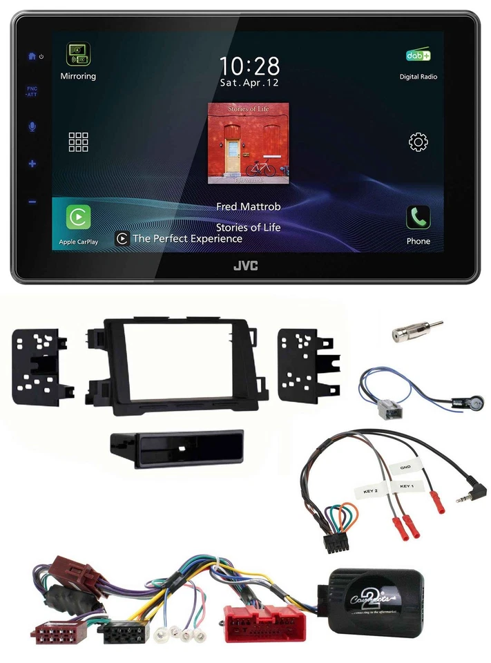 JVC DAB Lenkrad Bluetooth USB Autoradio für Mazda 6 2013-2015 aktiv schwarz - Bild 1 von 4