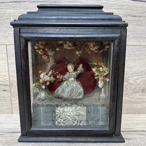 Seltenes antikes 1700er Christkind Wachs Peuva religiöses Diorama UNIKAT!! Volkskunst - Bild 1 von 24