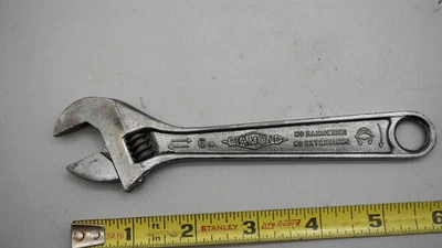 Diamond Co. 6" Llave Ajustable Media Luna Envío Gratis EE. UU. De Colección Foto 1 de 3