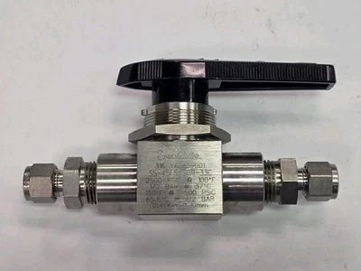 Swagelok SS-45F8-SC11-33c Stainless Steel Ball Valve 1/2" NPT With 3/8 Fittings  - Image 1 of 4