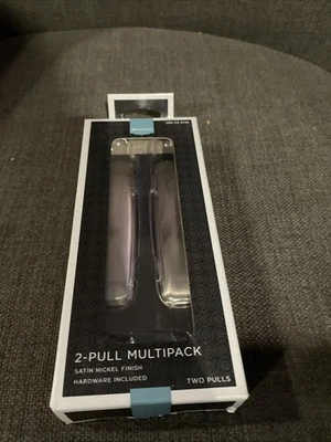 085-03-3961 3" Cuarteto Níquel Satinado Perilla Gabinete Cajón Tirador Paquete de 2 Foto 1 de 3