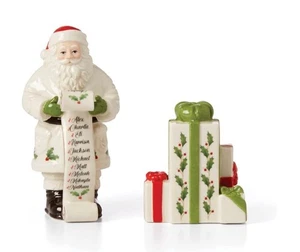 Lenox Holiday Santa’s List Salz & Pfefferstreuer 894185 NEU IM KARTON - Bild 1 von 3