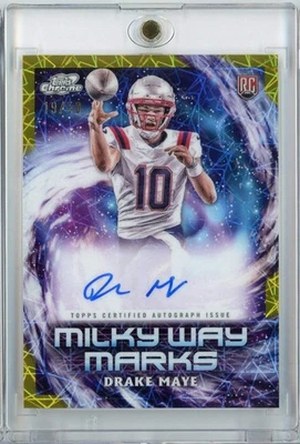 2024 Topps Cosmic Chrome Football Drake Maye #MWMDMA /50 Milky Way Marks Auto RC - Image 1 of 2
