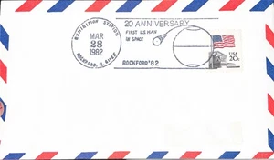 1982 20 Ann. First US Man In Space Space Cover - Picture 1 of 2