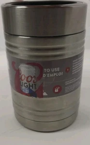 Coors Light Silver Bullet Beer Can Bottle Koozie Stainless Steel - No Box - Picture 1 of 4