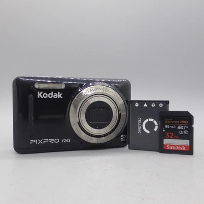 Kodak Digital Camera PixPro FZ53 16.1MP Black Tested - Image 1 of 4