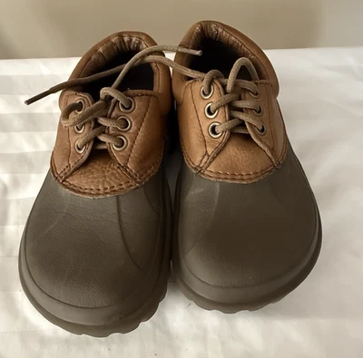 CROCS M2/W4 Axle Terrain Beige Leather Brown Rubber Lace Up Duck Unisex Shoes - Image 1 of 4