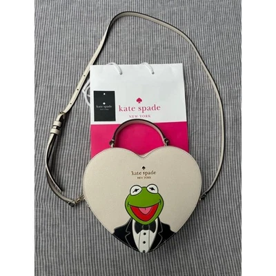 Kate Spade X Disney Kermit Muppets Crossbody Heart bag Collectible from Japan - Image 1 of 4