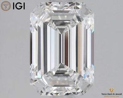 F Color VS1 Clarity 2.00 Carat Emerald Cut IGI Certificate CVD Lab Grown Diamond - Image 1 of 4