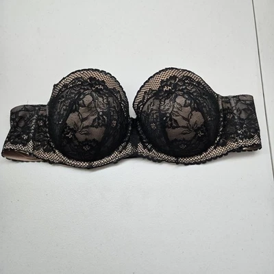 Sujetador Torrid Curve para mujer 44B negro multivía floral balconette con aros encaje LEER Foto 1 de 4