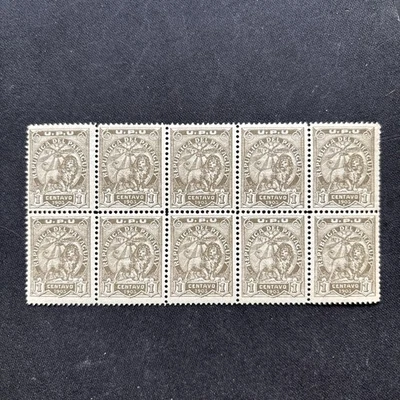57071 Sello Paraguay Sc# 77 1c 1903 MOGNH Raro Bloque De 10 Muy Fresco SP* Foto 1 de 3