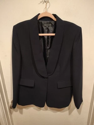 Preston & York Women's Navy Blue One Button Blazer 14 Career Office Minimalist  - Image 1 of 4