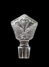 Vintage Heavy Clear Crystal Glass Bottle Stopper