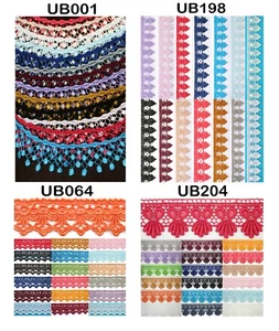 1,75 Zoll mehrere Farben verfügbar bestickt Blumenmuster Venedig Spitzenborte zum Selbermachen von Yard - Bild 1 von 66