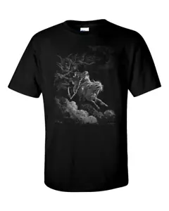 Death On The Pale Horse Gustave Doré Fine Art Gothic T-Shirt - Bild 1 von 1