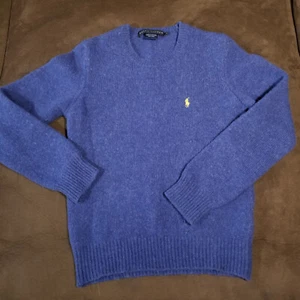 VTG RALPH LAUREN POLO SWEATER 100% WOOL MADE IN SCOTLAND TEENS SZ MEDIUM - Picture 1 of 13