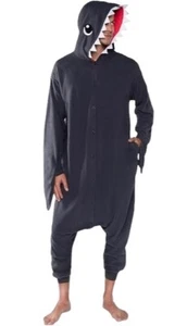 Plush One Piece Cosplay SHARK Suit for Adults, Men and Women Size S Gray - Picture 1 of 8