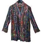 Soft Surroundings Tunic Size XS Watercolor Tie Dye Mosaic Top Embellished Blouse