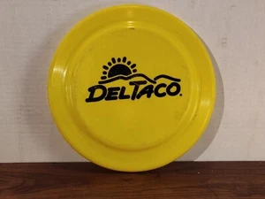 Vintage Yellow Del Taco Frisbee-Type Flying Disc 9" Diameter Advertising - Picture 1 of 5