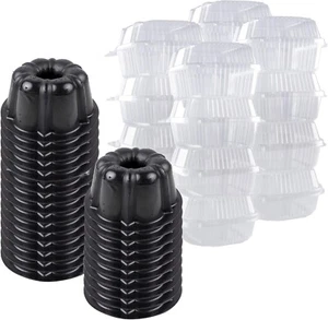 O’Creme Mini Bakeable Plastic Cake Pan Set - 50 Non-Stick Baking Molds - Picture 1 of 11