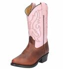Smoky Mountain Girls - Denver Distressed Leather Western Cowboy Boots Brown/Pink