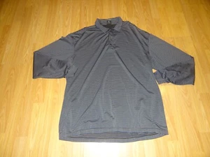 Men's Size XXL Tall Long Sleeve Nike Golf Black Striped Shirt - Picture 1 of 4