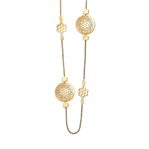 Halskette Collier Damen Laura Biagiotti Doodle LBJD06 Bronze Gold Blume Medaille - Bild 1 von 1
