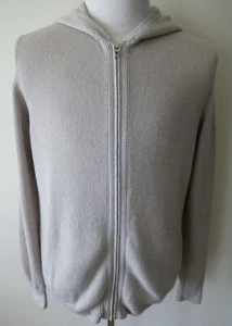 $2685 LORO PIANA Silver Gray Soft Baby Cashmere Bomber Jacket Hoodie 54 Euro XL - Picture 1 of 11