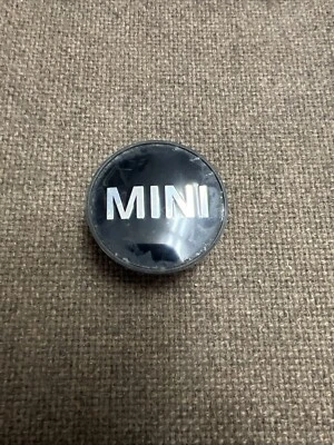 Tapa central de rueda MINI Cooper OEM acabado negro logotipo cromado 3613-1171 069   Foto 1 de 2