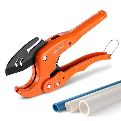 ValueMax PVC Pipe Cutter, Cuts up to 1-1/4" SK5 Blade PVC Cutter Tool Ratcheting - Image 1 of 4