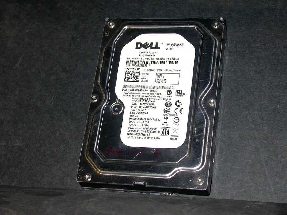 WD Western Digital Caviar 160 GB SATA Hard Drive WD1602ABKS-18N8A0 BIN #4 - Image 1 of 1