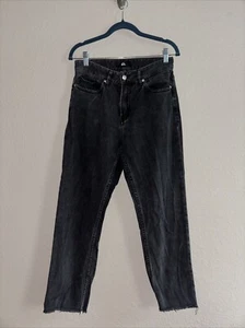 Vintage Quicksilver Black Skinny Jeans Made In Morocco Size 28 - Picture 1 of 6