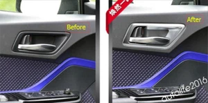 Inner Door Handle Bowl Cover Trim For Toyota C-HR 2016 - 2022 Carbon Fiber Look - Foto 1 di 10