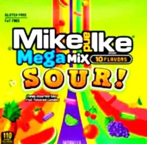 Saure Mega Mix Mike und Ike Süßigkeiten 2 Pfund Großpackung Verkauf Bonbons KOSTENLOSER VERSAND! - Bild 1 von 5
