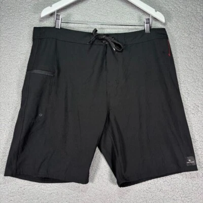 Rip Curl Mirage Boardwalk Mens Hybrid Walk Shorts Solid Black Size 38 Surf Wear - Image 1 of 4
