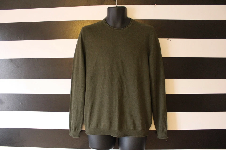 Suéter de cuello redondo negro marrón 1826 para hombre verde oscuro talla M mediano Foto 1 de 4