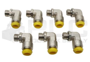 LOT OF 7 NEW PARKER ELBOW, CONN. 1: 1/4" NPT - 9/32" ID, CONN. 2: PRESTOLOK 10mm - Picture 1 of 5
