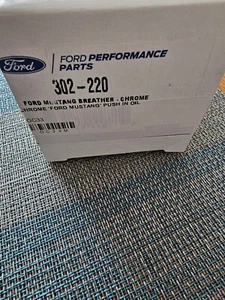 New In Box Ford Mustang Chrome Breather Push In Oil Cap - Picture 1 of 3