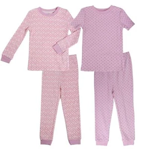 Asher & Olivia Girl Pajamas Set - 4-Piece Infant & Toddler Sleepwear (3T, 5T) - Picture 1 of 14