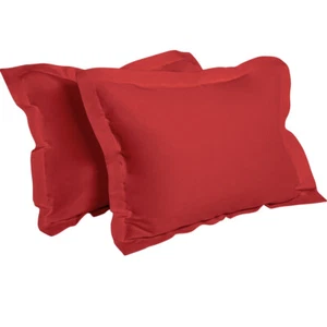 2 Pack Standard Queen King Microfiber Pillow Shams Pillowcase Cover Home Bedding - Picture 1 of 34