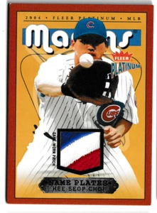 HEE SEOP CHOI 2004 FLEER PLATINUM BASEBALL NAME PLATES GAME WORN PATCH # 47/70 - Picture 1 of 2