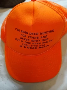 Funny Deer Hunting Trucker Hat Distressed - Picture 1 of 2