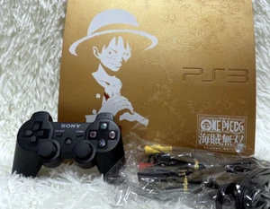 Sony PS3 One Piece Gold Edition Console Japan Limited Working Tested Rare - Picture 1 of 16
