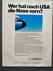 Lufthansa nach USA die Nase vorn Original 1976 Vintage Advert Werbung Reklame